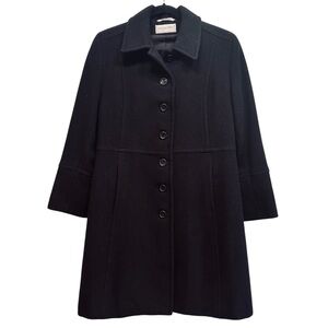 Vintage Sandro 100% pure wool black coat, made in Russia, size 8